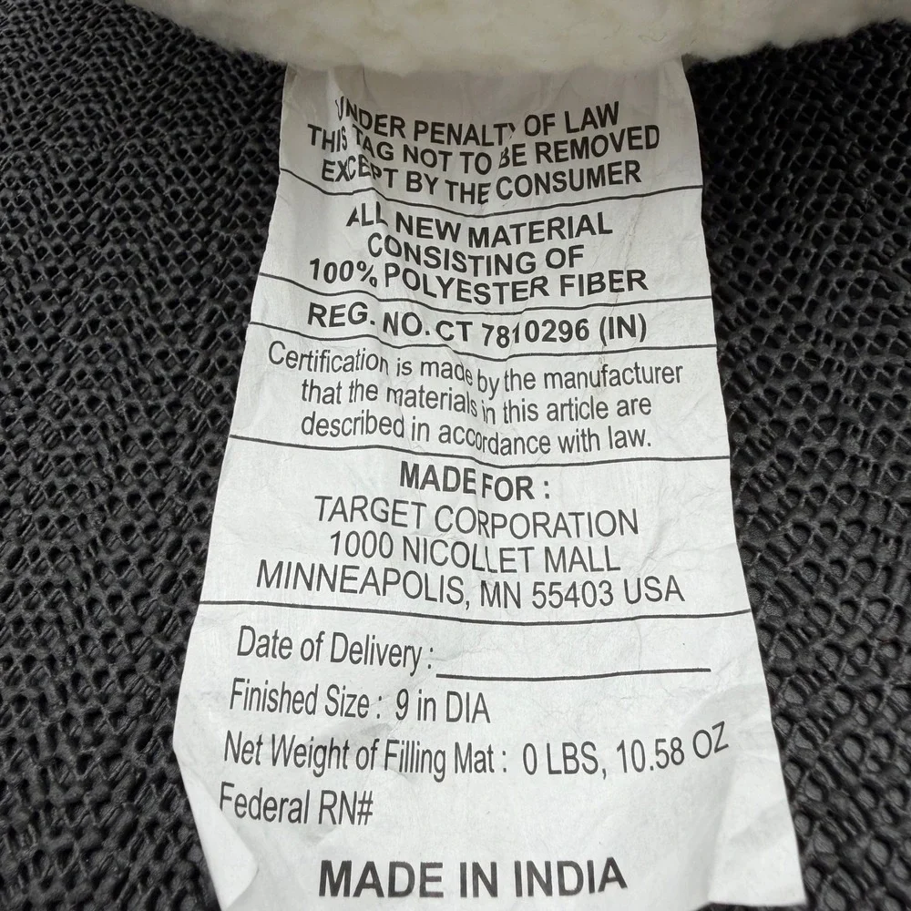Target Cream Sherpa Decorative Ball Pillow 9 Inch Round Plush Accent Cream White